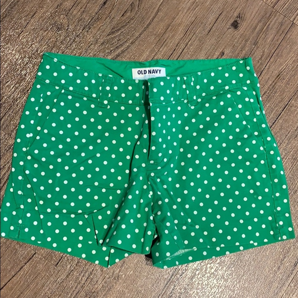 Kelly Green Polka Dot Shorts